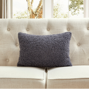 Gray Boucle With Featherdown Insert Pillow