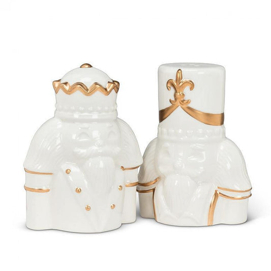 White And Gold Nutcrackers Salt & Pepper Shaker