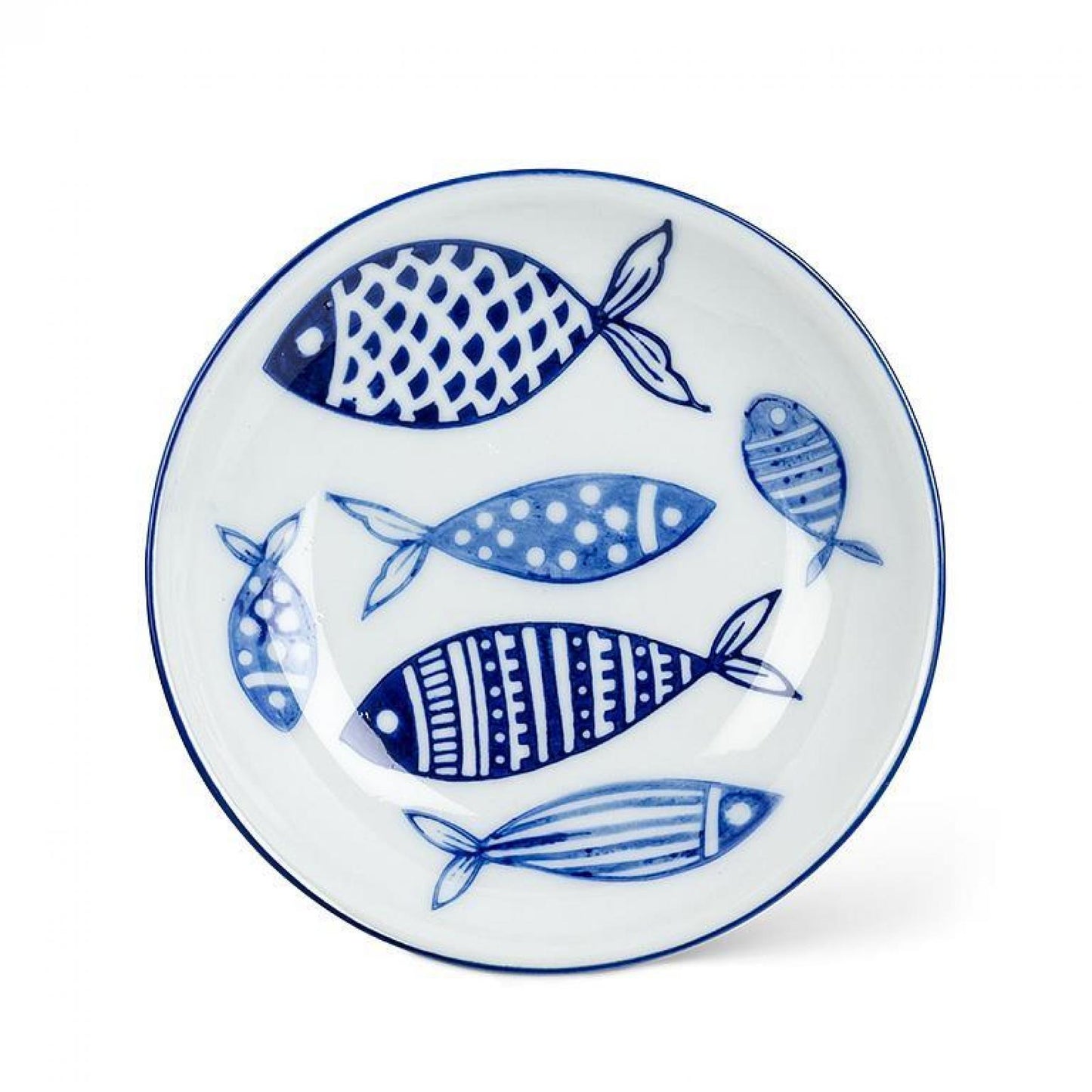 Round Shallow Fish Pattern Dish