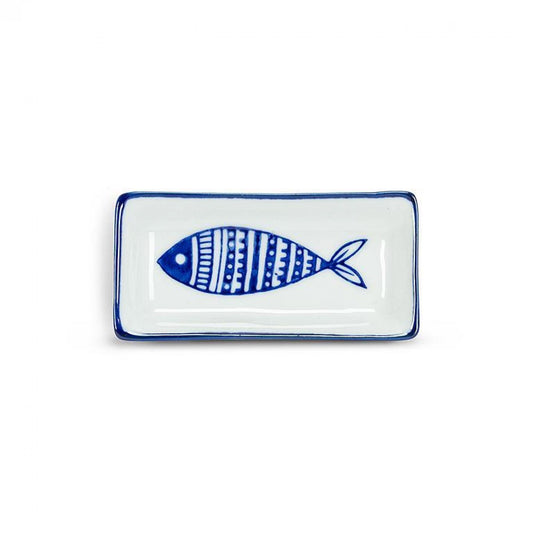 Rectangle Fish Patterned Sauce Dish