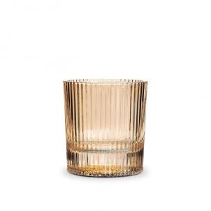 Amber Vertical Optic Tumbler Glass