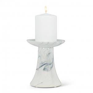 Marble Look Pillar Candle Holder