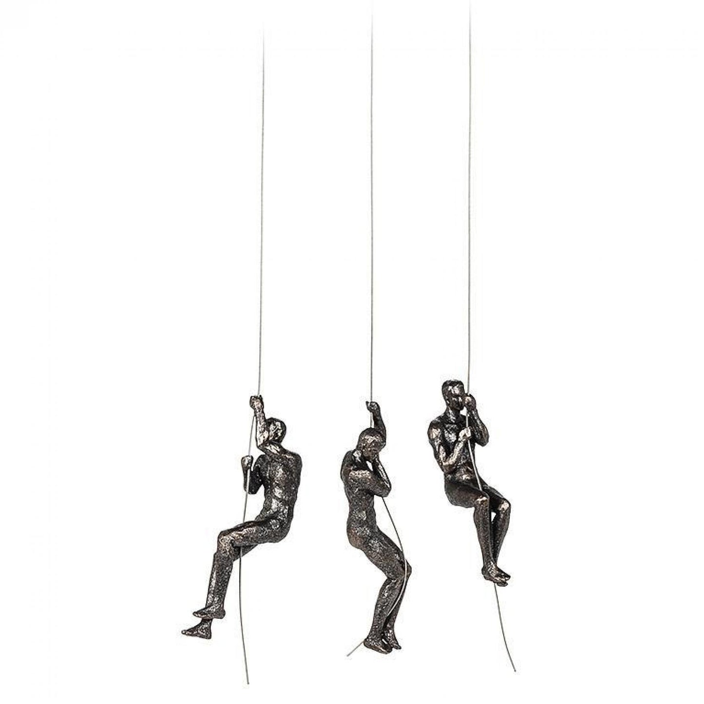 Set Of 3 Assorted Styles Slender Climbing Man Figurines