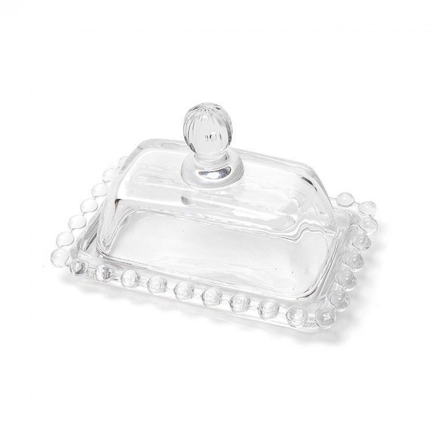 Rectangle Ball Rim Covered Butter Dish