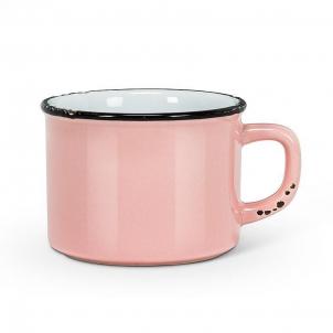 Pink Enamel Look Cappuccino Cup