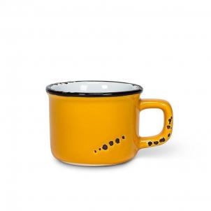 Dark Yellow Enamel Look Espresso Cup