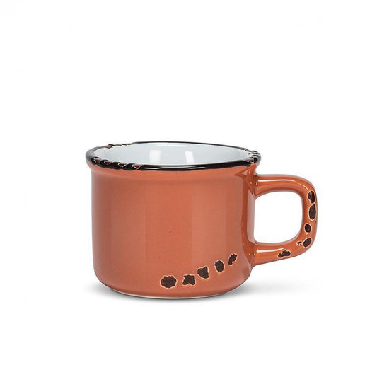 Terracotta Color Enamel Look Espresso Cup