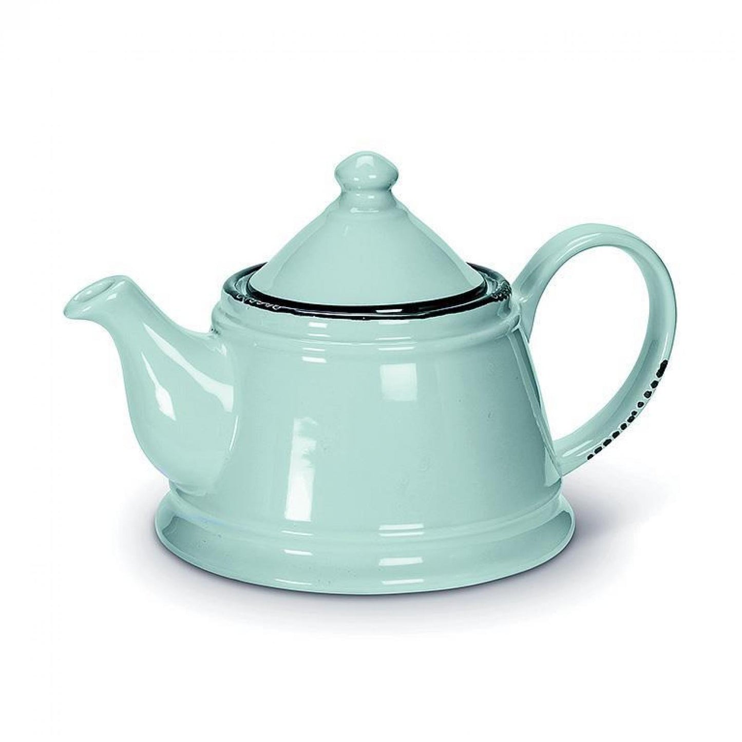 Mint Green Enamel Look Teapot