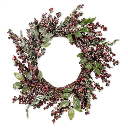 Frosted Red Berry Wreath