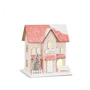 Snowy Glitter Toy Shop With Led Lights Figurine