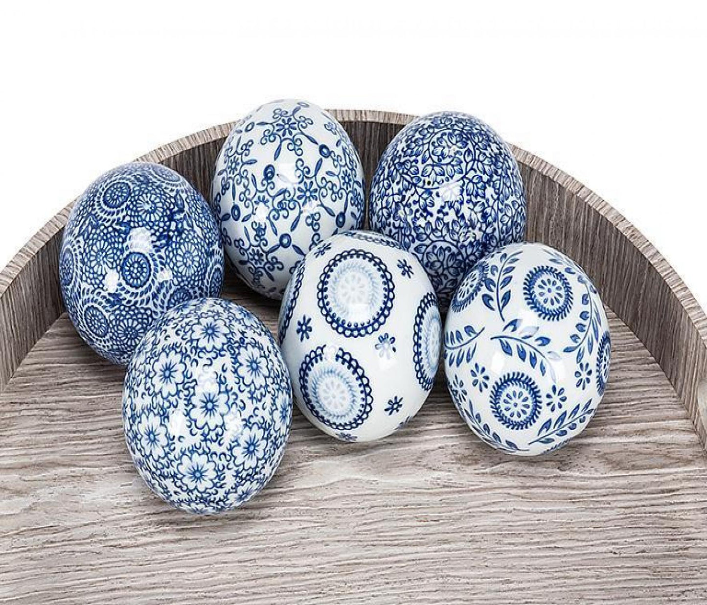 Set Of 6 Assorted Pattern Decorative Balls Decoration