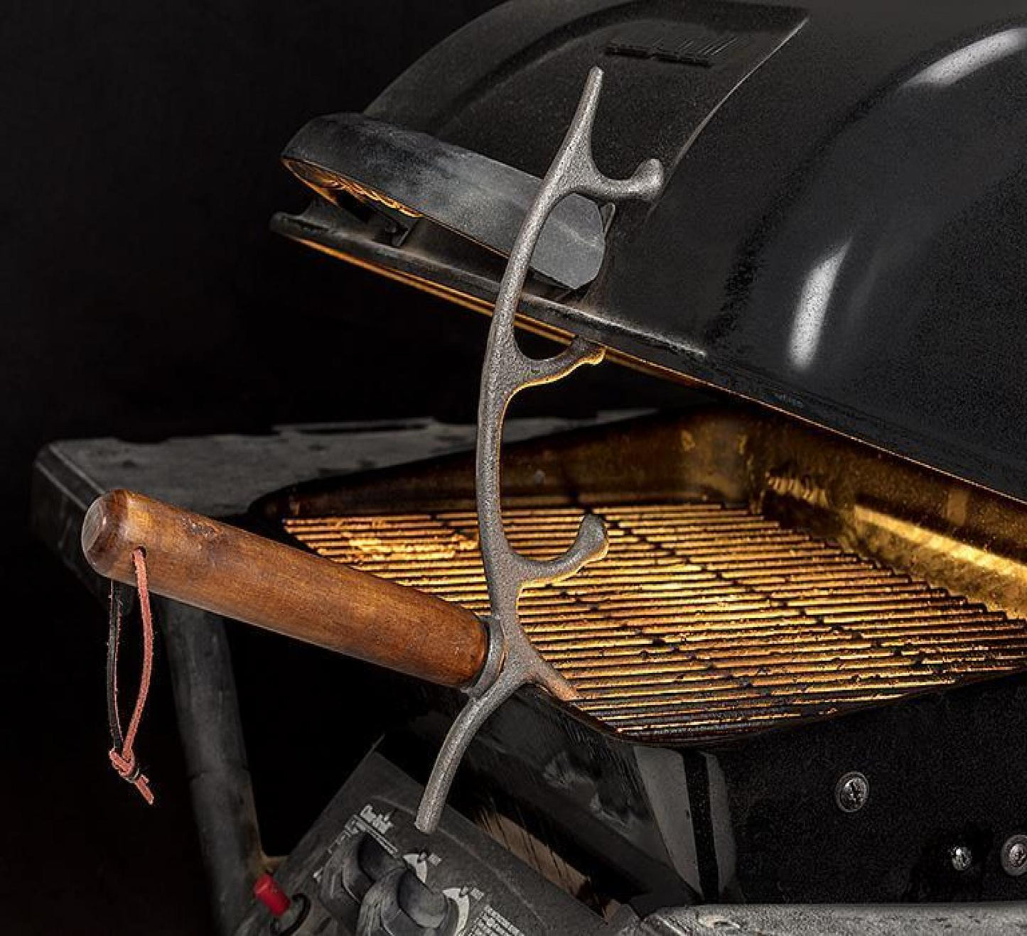 Bbq Lid Opener With Wood Handle Kitchen Item