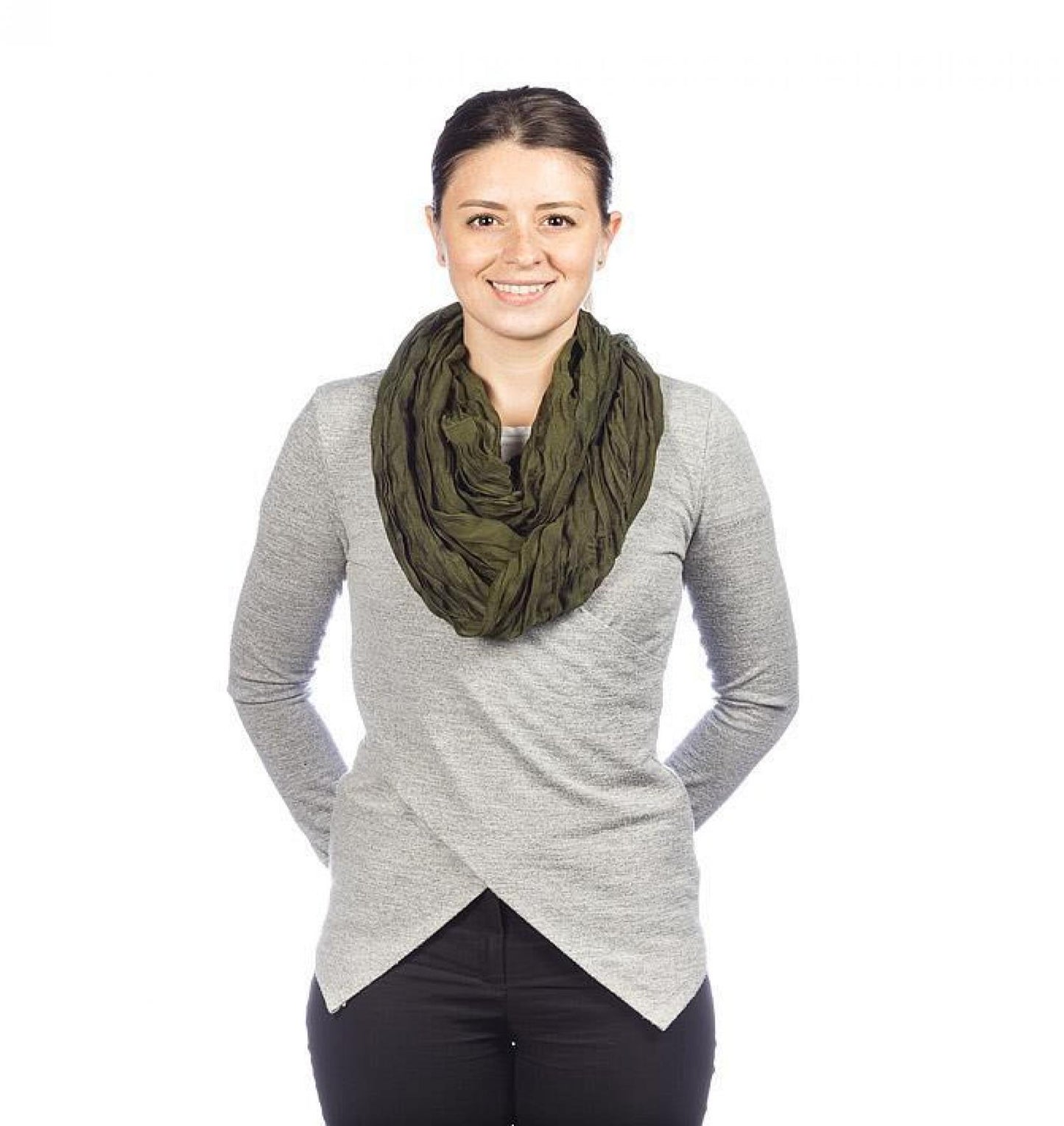Khaki Green Classic Lightweight Scarf