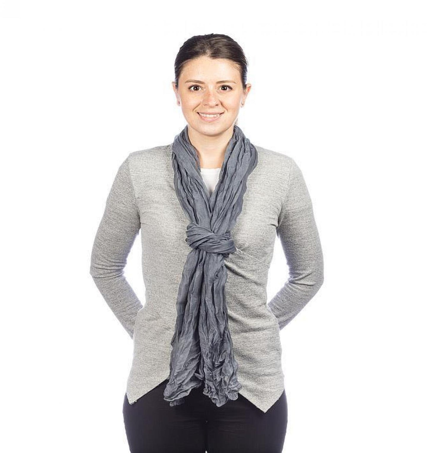 Dark Gray Classic Lightweight Scarf