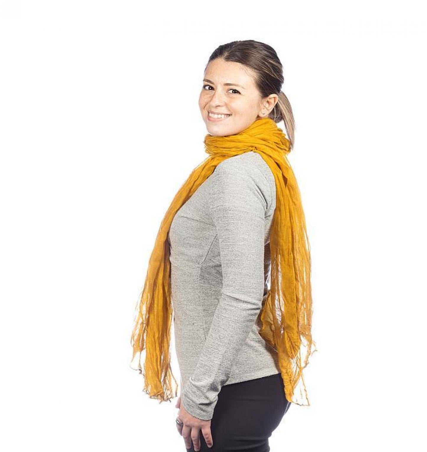 Mustard Yellow Classic Lightweight Scarf