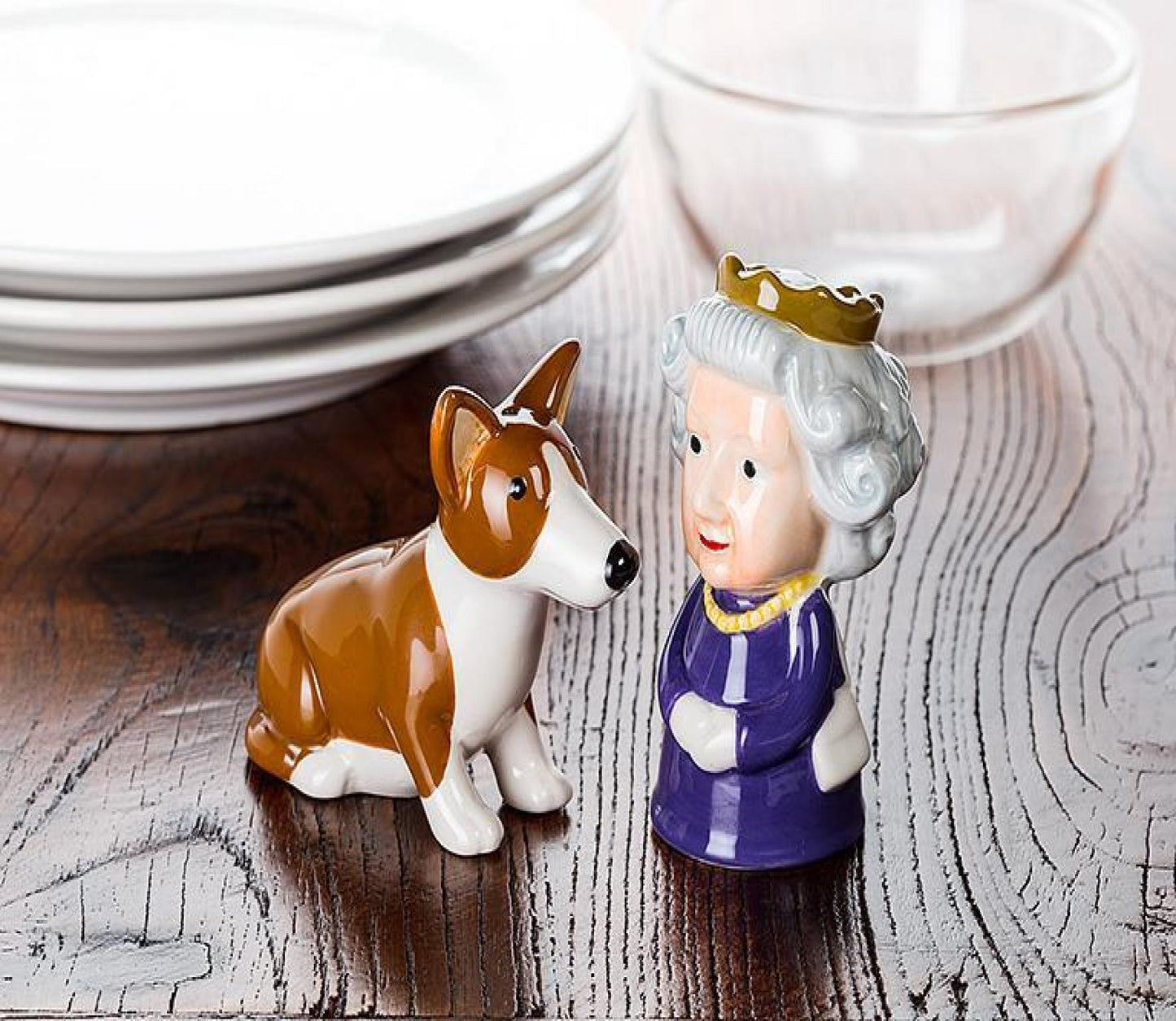 Queen And Corgi Salt & Pepper Shaker