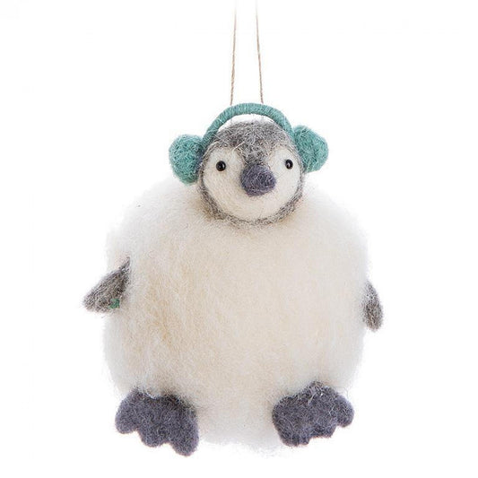 Penguin In Snowball Ornament
