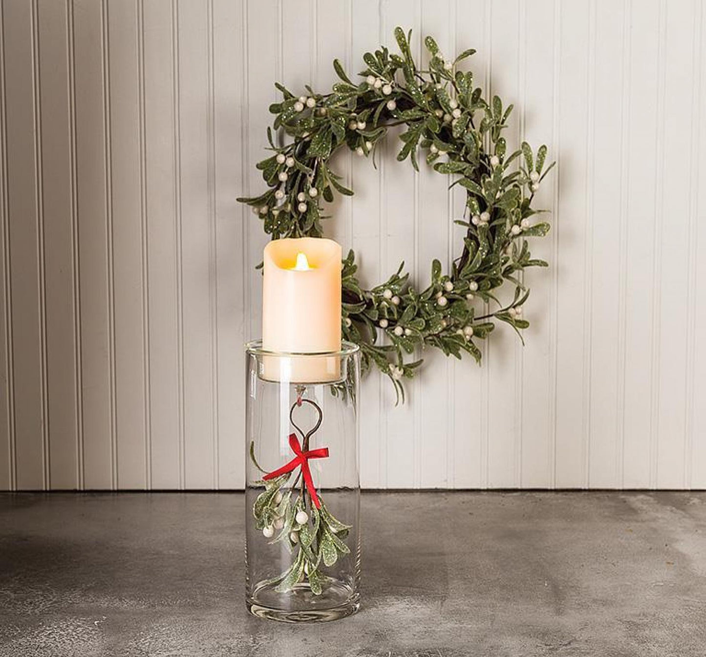 Frosted Mistletoe Wreath