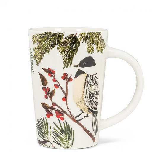Set of 12 Chickadee On A Branch Mug