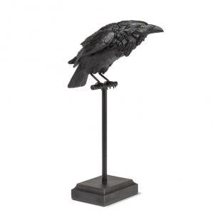 Crow On A Perch Statuette