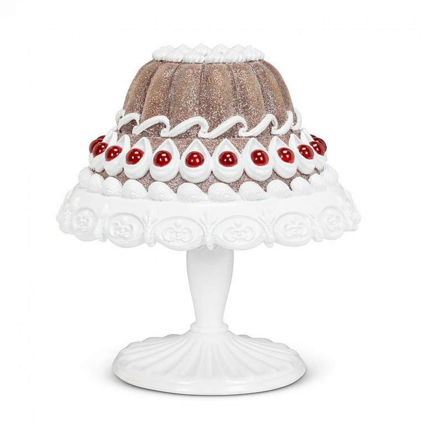 Decorated Holiday Cake Figurine