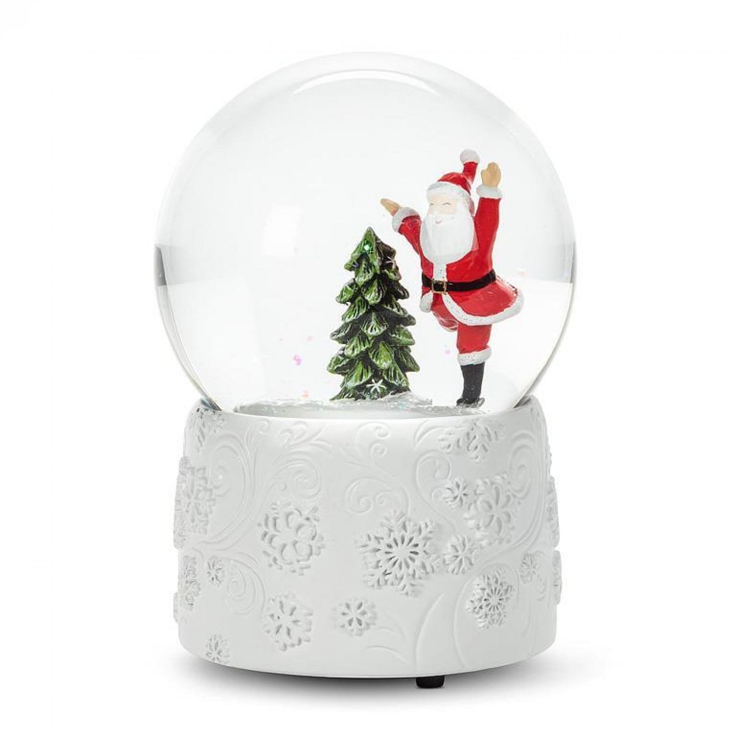 Musical Santa On Skates Snow Globe