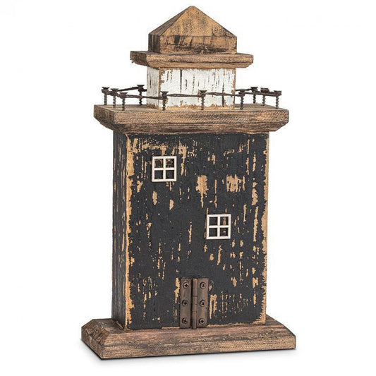 Rustic Weathered Lighthouse Statuette