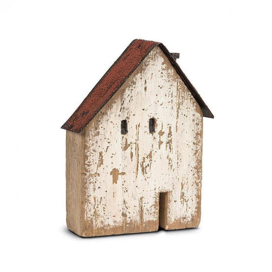 Sloped Rustic Red Metal Roof And White House Figurine