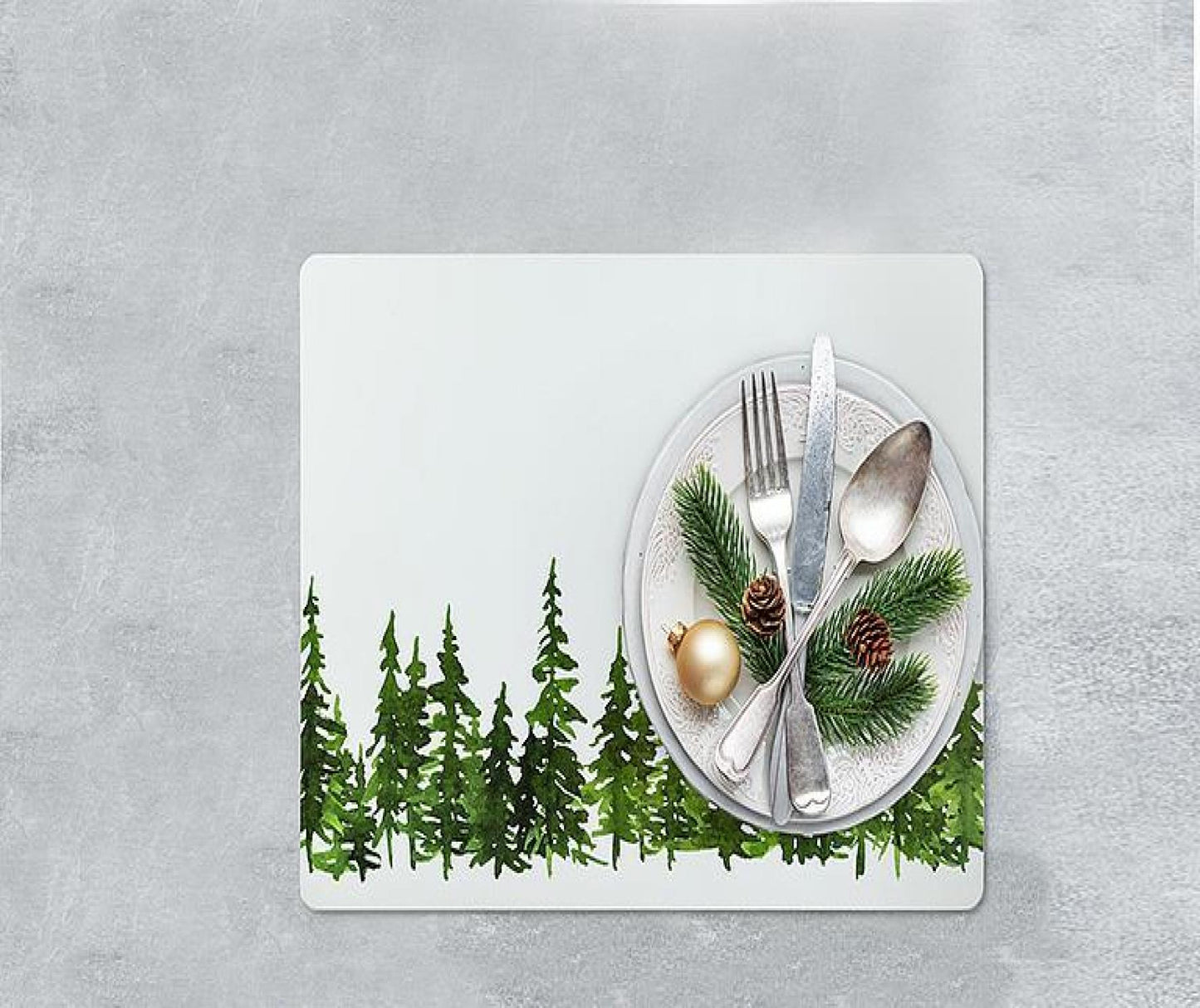 Set of 12 Evergreen Forest Placemats