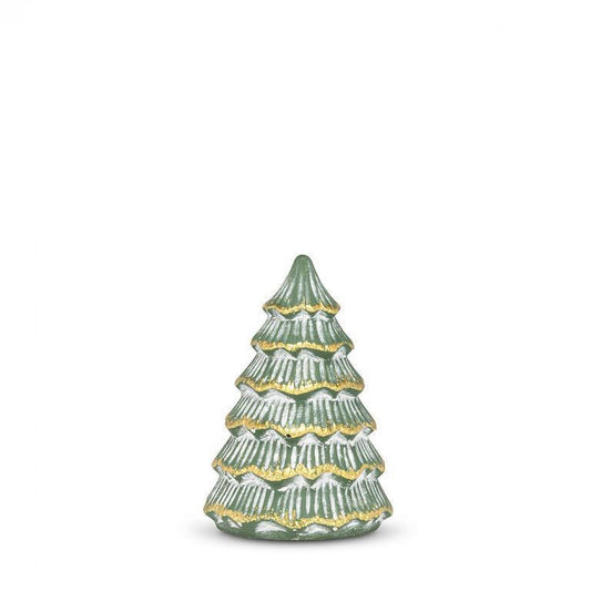 Green And Gold Glitter Christmas Tree Figurine