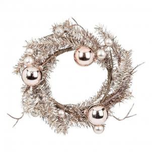 Vintage Tinsel And Ball Ornaments Wreath