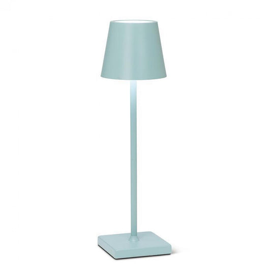 Light Blue With Classic Shade Led Table Lamp