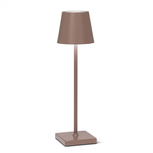Brown With Classic Shade Led Table Lamp