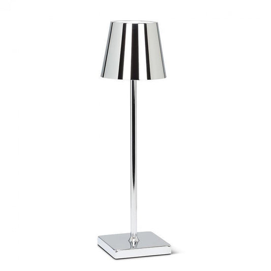 Chrome Look With Classic Shade Led Table Lamp