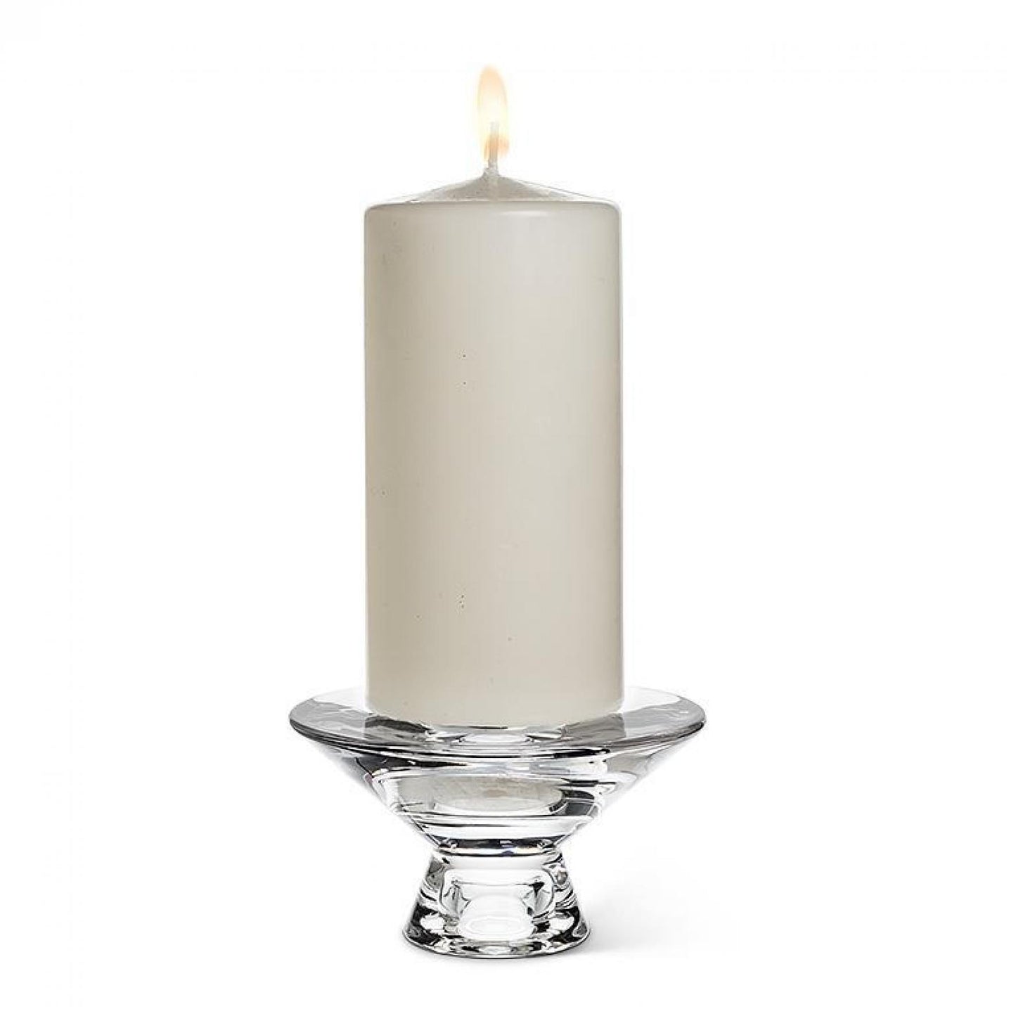 Reversible Clear Candle Holder