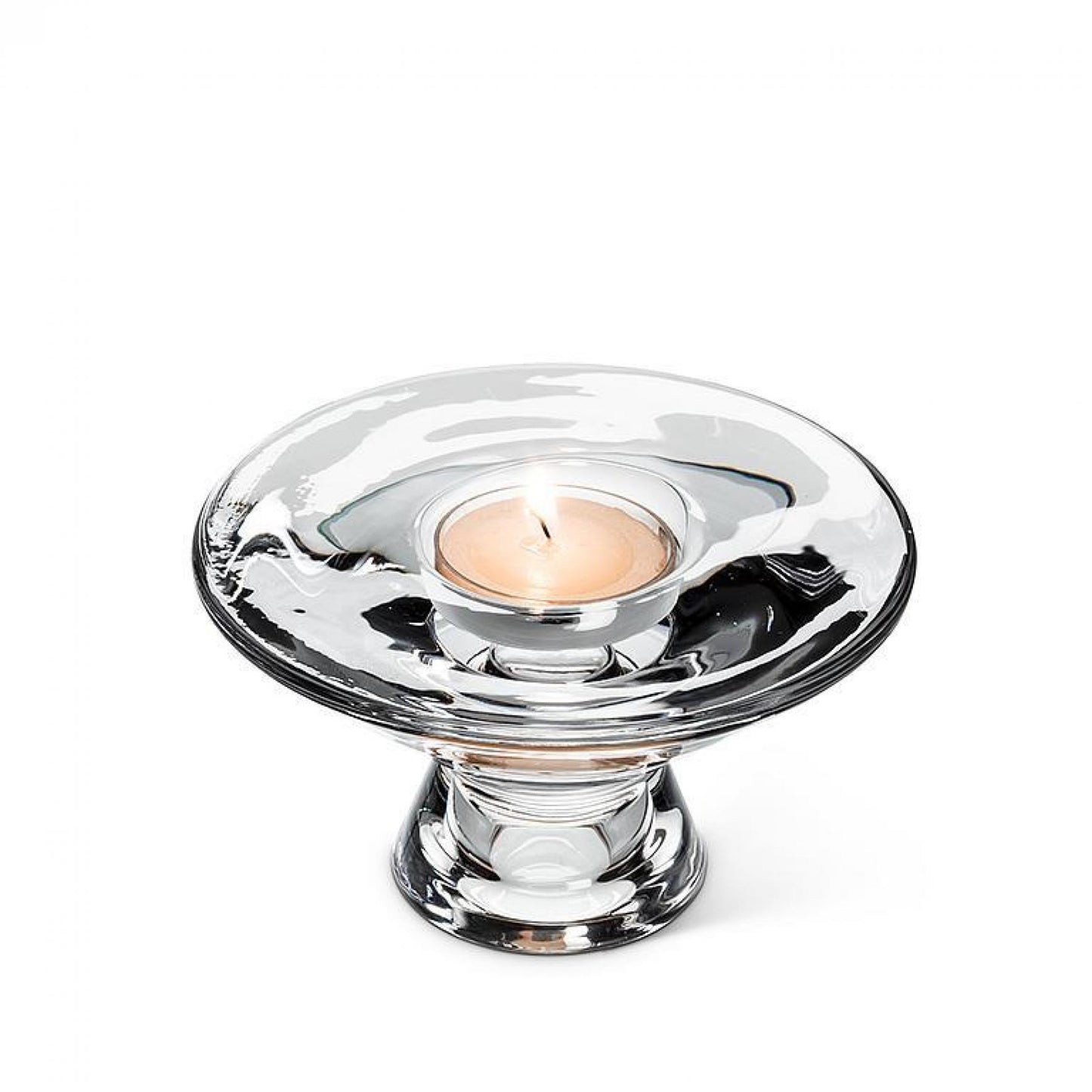 Reversible Clear Candle Holder