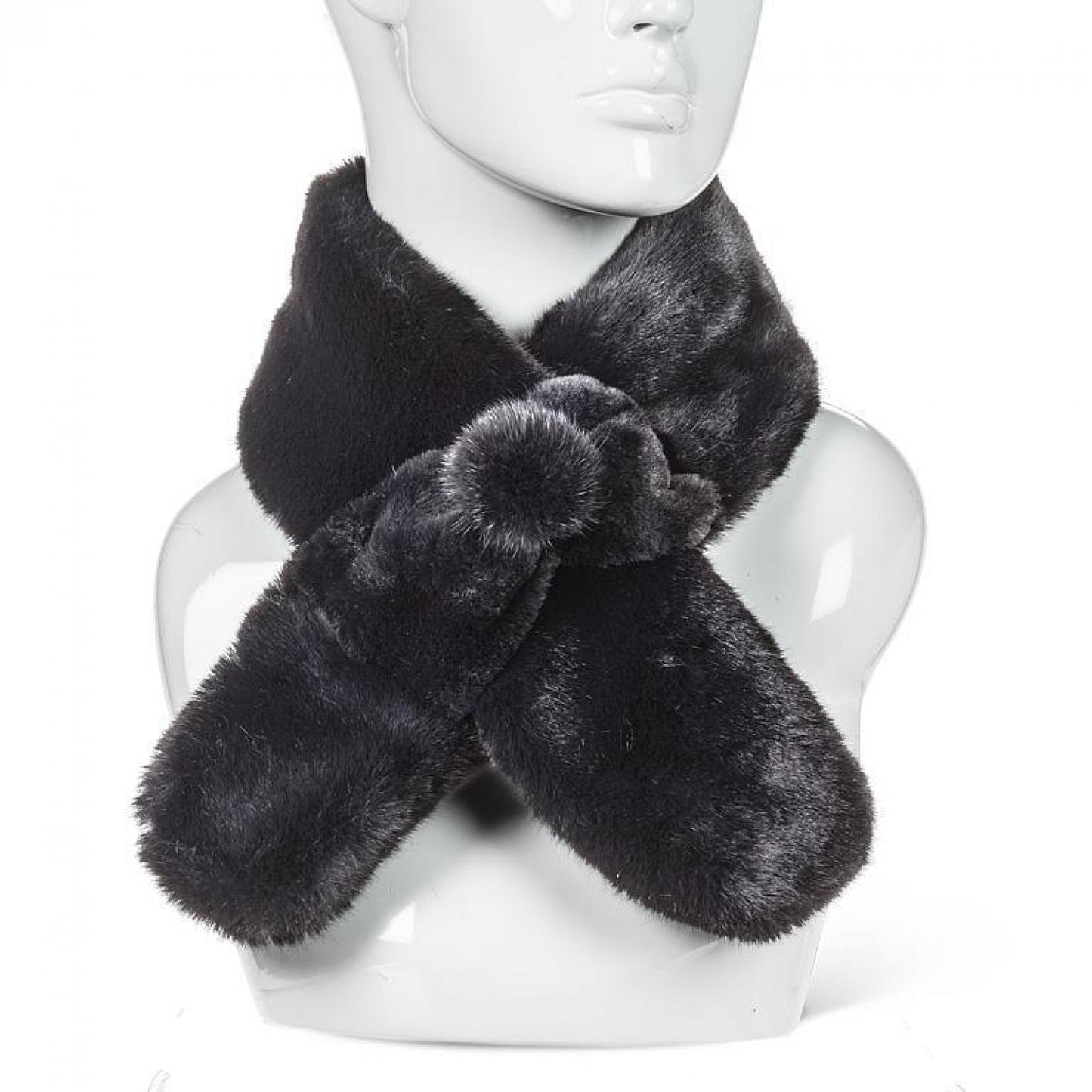 Black Pull Thru With Pompom Scarf