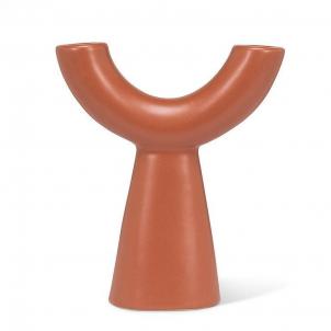 Terracotta Color Double Taper Candle Holder