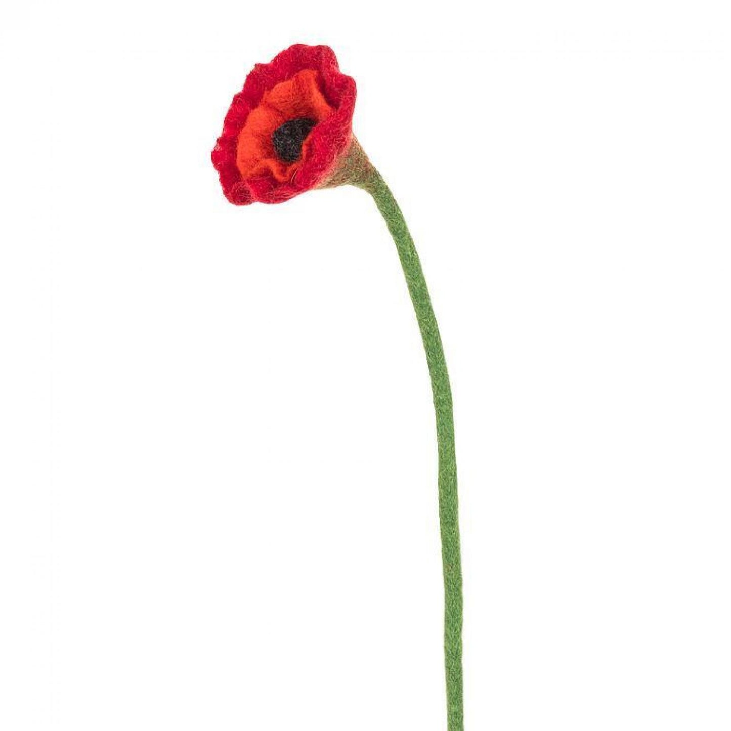 Fabric Poppy Stem Artificial Flower