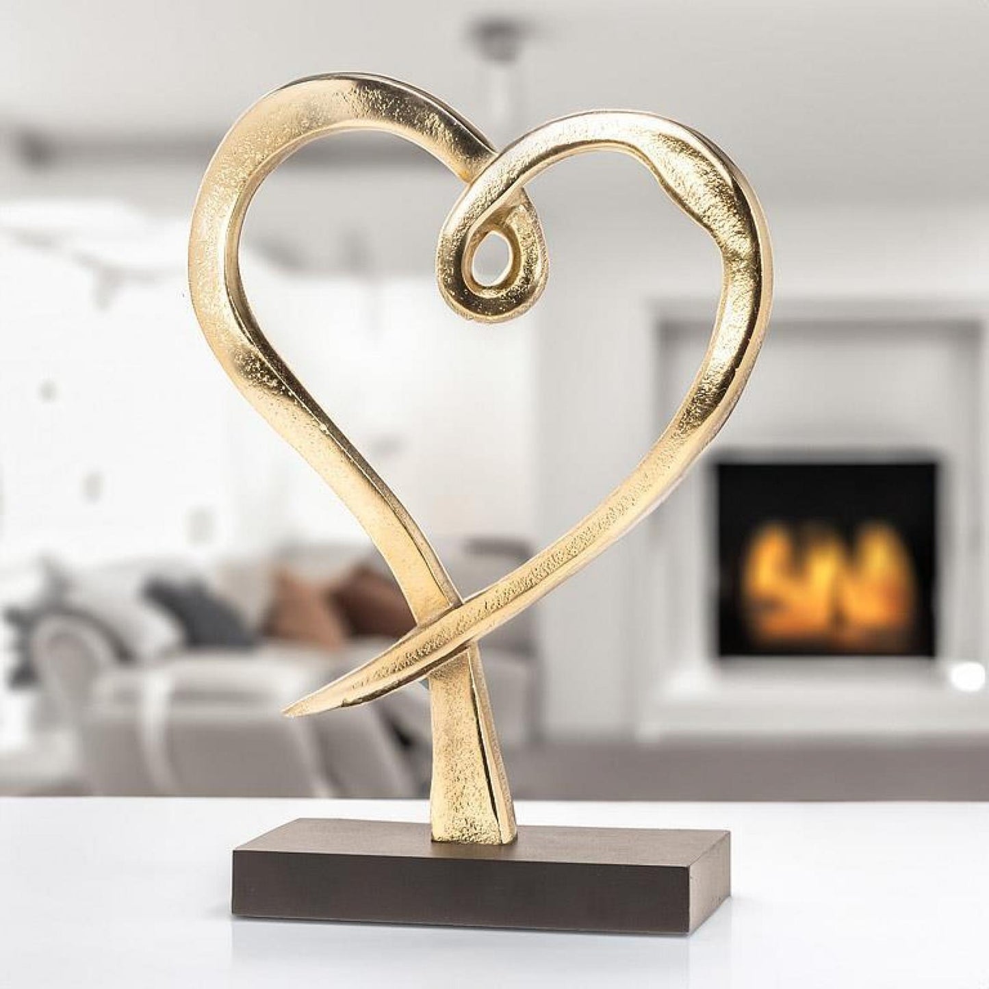 Freeform Heart On Base Figurine