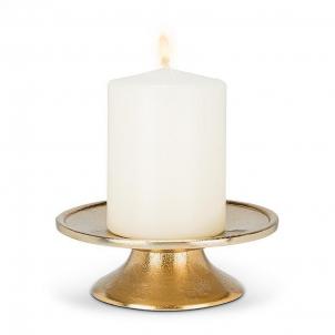 Gold Color Low Pillar Candle Holder