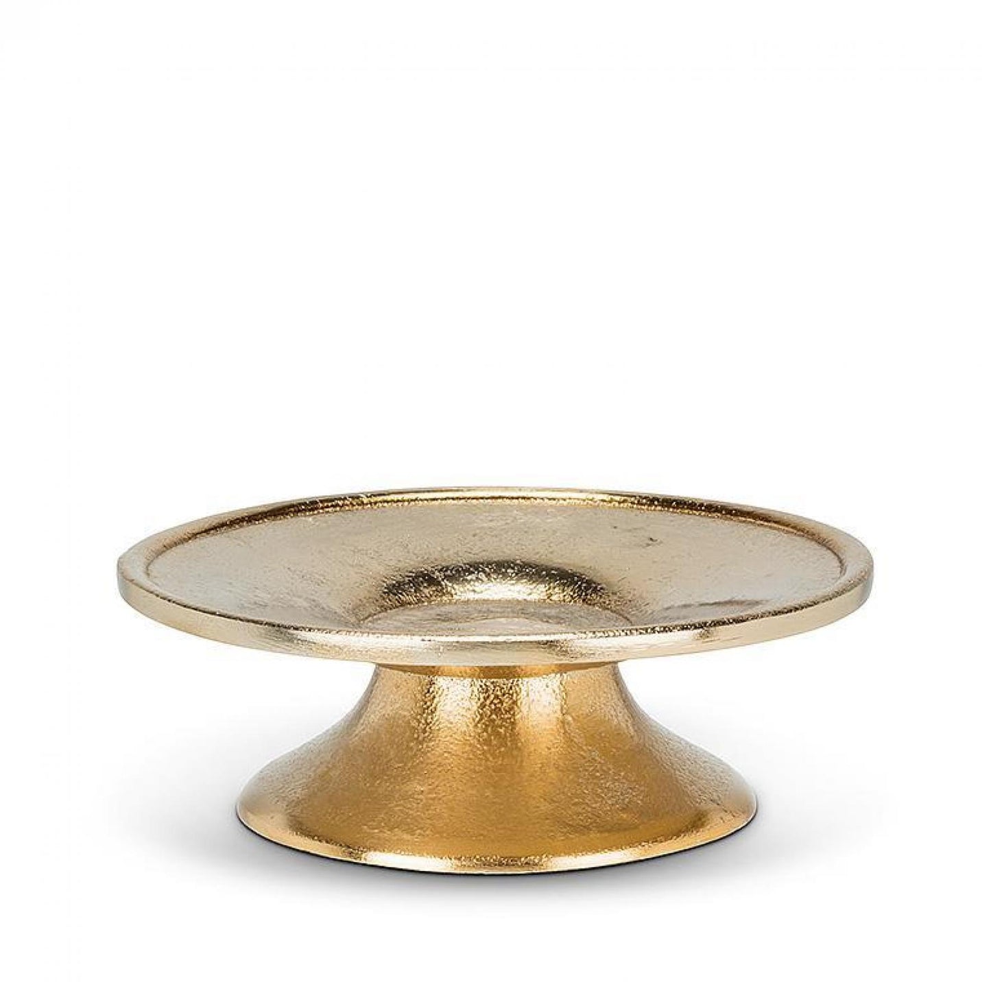 Gold Color Low Pillar Candle Holder