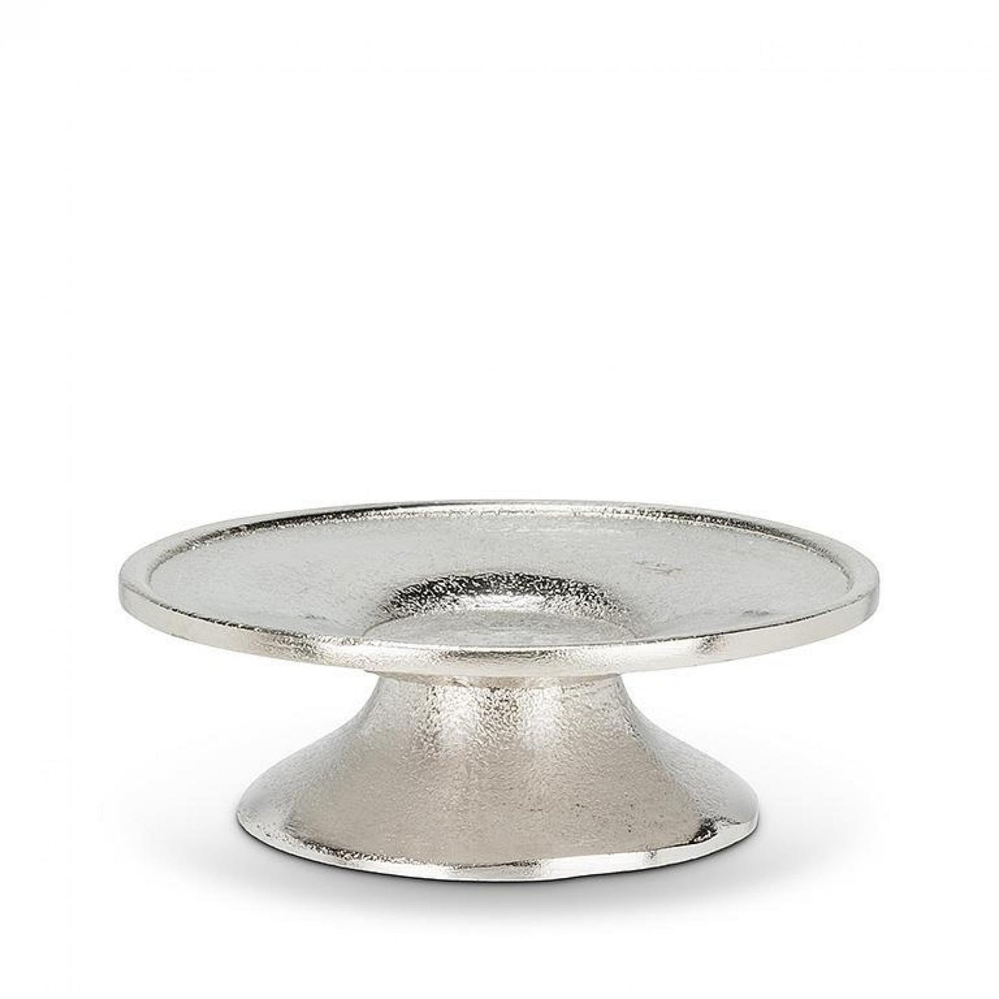 Silver Color Low Pillar Candle Holder