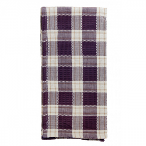 Purple Check Pattern Tea Towel