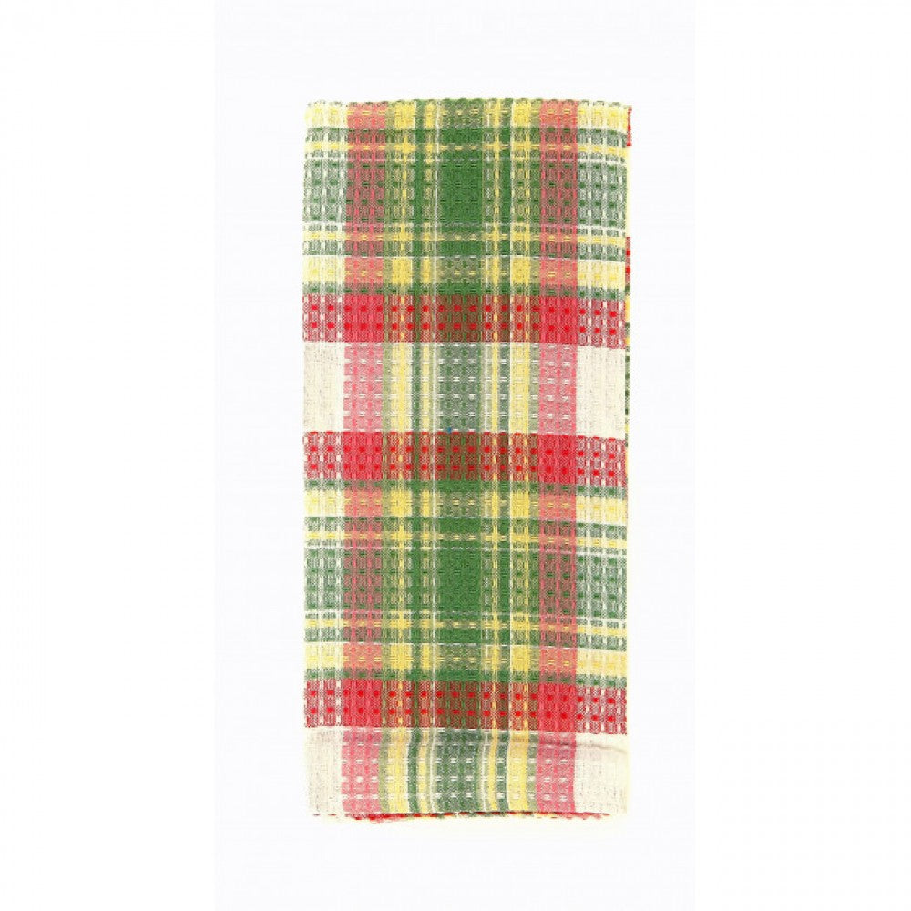 Summer Blush Check Pattern Tea Towel