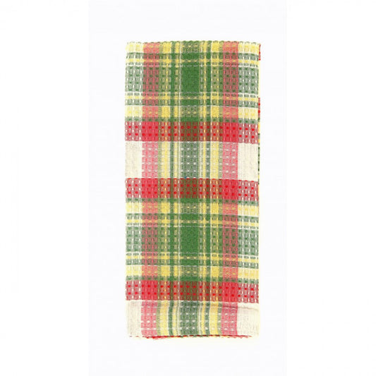 Summer Blush Check Pattern Tea Towel