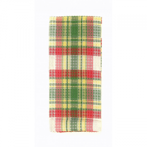 Summer Blush Check Pattern Tea Towel