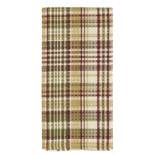 Rosemary Check Pattern Tea Towel