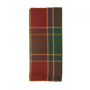 Festive Jewel Tone Check Pattern Tea Towel