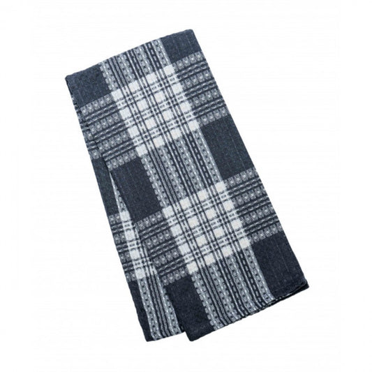Stone Gray Plaid Tea Towel